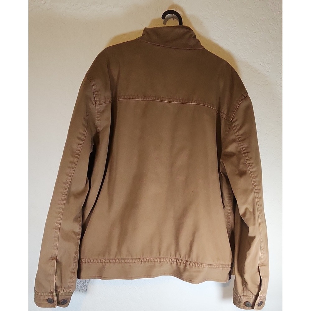 VTG Aéropostale Men's Insulated Brown Canvas‎ Quilted Fleece lined Jacket Sz XL - Picture 10 of 11